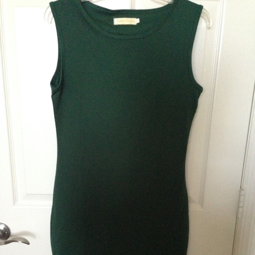 Emerald Green Casual Fitted Dress